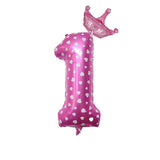 32inch Rose Gold Crown Number Foil Balloons