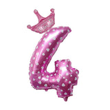 32inch Rose Gold Crown Number Foil Balloons