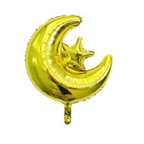 Rose Gold Silver Star Moon Balloons