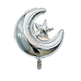 Rose Gold Silver Star Moon Balloons