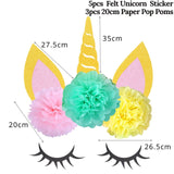 15pcs Pink Unicorn Balloons