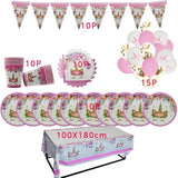 15pcs Pink Unicorn Balloons