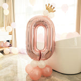 Birthday Balloons Rose Gold Number Foil Balloons 1 2 3 4 5 6 7 8 9