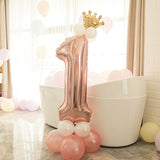 Birthday Balloons Rose Gold Number Foil Balloons 1 2 3 4 5 6 7 8 9