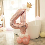 Birthday Balloons Rose Gold Number Foil Balloons 1 2 3 4 5 6 7 8 9