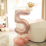 Birthday Balloons Rose Gold Number Foil Balloons 1 2 3 4 5 6 7 8 9