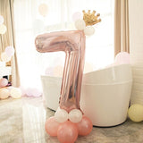 Birthday Balloons Rose Gold Number Foil Balloons 1 2 3 4 5 6 7 8 9