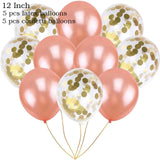 Birthday Balloons Rose Gold Number Foil Balloons 1 2 3 4 5 6 7 8 9