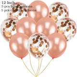 Birthday Balloons Rose Gold Number Foil Balloons 1 2 3 4 5 6 7 8 9