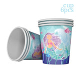 Party Decoration Set and Tableware Set Little Mermaid