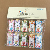 10pcs  Carrot and Rabbit Candy Cone Bags