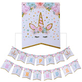Unicorn Party Supplies Set Disposable Tableware Serves 16 pcs Every Supply