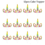 Unicorn Party Supplies Set Disposable Tableware Serves 16 pcs Every Supply