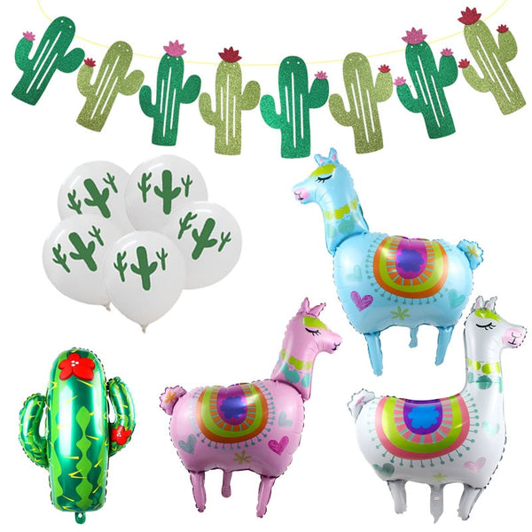 Cactus Alpaca Llamas Party Balloons