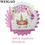 Unicorn Party Kits Paper Plate Cup Banner Sets