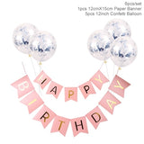 1set Happy Birthday Letter Banner Balloons