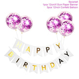 1set Happy Birthday Letter Banner Balloons