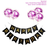 1set Happy Birthday Letter Banner Balloons