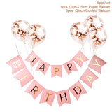 1set Happy Birthday Letter Banner Balloons