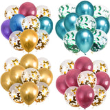 10Pcs 12inch Gold Confetti Balloons 13 Colors