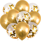 10Pcs 12inch Gold Confetti Balloons 13 Colors