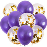 10Pcs 12inch Gold Confetti Balloons 13 Colors