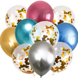 10Pcs 12inch Gold Confetti Balloons 13 Colors