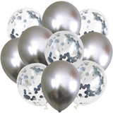10Pcs 12inch Gold Confetti Balloons 13 Colors