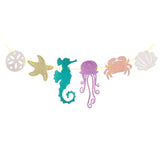 1set Mermaid Paper Banner