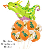 5 Pcs Dino Birthday Party Balloons 12inch