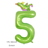 5 Pcs Dino Birthday Party Balloons 12inch