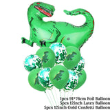 11pcs  Dino Party Dinosaur Foil Balloons