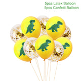 11pcs  Dino Party Dinosaur Foil Balloons