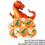 11pcs  Dino Party Dinosaur Foil Balloons