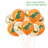 11pcs  Dino Party Dinosaur Foil Balloons