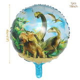 11pcs  Dino Party Dinosaur Foil Balloons