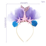 Little Mermaid Party Crown Headband Mermaid Tail Hat