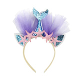 Little Mermaid Party Crown Headband Mermaid Tail Hat