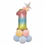Birthday Balloons Rose Gold Number Foil Balloons 1 2 3 4 5 6 7 8 9