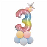 Birthday Balloons Rose Gold Number Foil Balloons 1 2 3 4 5 6 7 8 9