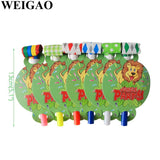 Animal Foil Balloons Jungle Party Decor and Tableware Set