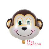 Animal Foil Balloons Jungle Party Decor and Tableware Set