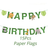 Animal Foil Balloons Jungle Party Decor and Tableware Set