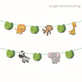 Animal Foil Balloons Jungle Party Decor and Tableware Set