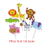 Animal Foil Balloons Jungle Party Decor and Tableware Set