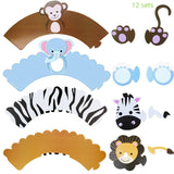 Animal Foil Balloons Jungle Party Decor and Tableware Set