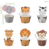 Animal Foil Balloons Jungle Party Decor and Tableware Set
