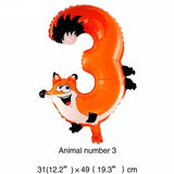 Animal Foil Balloons Jungle Party Decor and Tableware Set