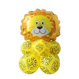 Animal Foil Balloons Jungle Party Decor and Tableware Set
