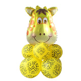 Animal Foil Balloons Jungle Party Decor and Tableware Set